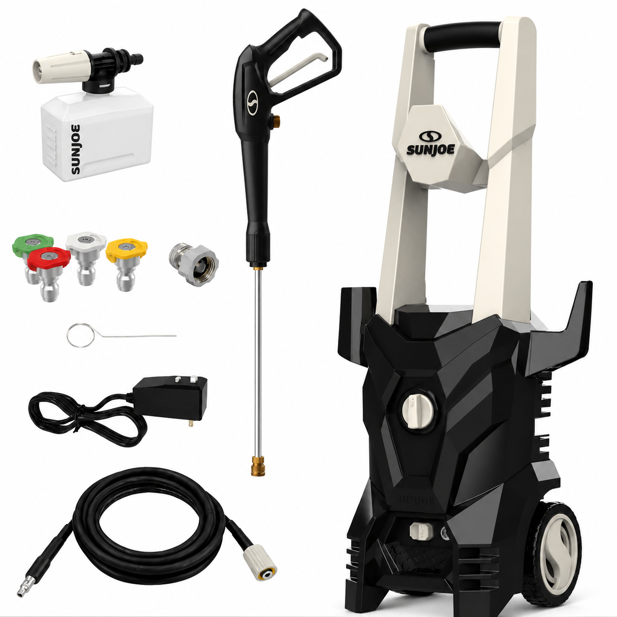 Sun Joe 2000 PSI Max All-Purpose Electric Pressure Washer | 13-Amp | 4 Nozzles | Foamer Cannon