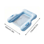 Inflatable Pool Floating Sofa With Headrest, Large Water Lounger For Adults Teens/Youth, Summer Beach Pool Party