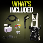 Sun Joe 2000 PSI Max All-Purpose Electric Pressure Washer | 13-Amp | 4 Nozzles | Foamer Cannon