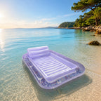 Inflatable Pool Floating Sofa With Headrest, Large Water Lounger For Adults Teens/Youth, Summer Beach Pool Party
