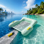 Inflatable Pool Floating Sofa With Headrest, Large Water Lounger For Adults Teens/Youth, Summer Beach Pool Party