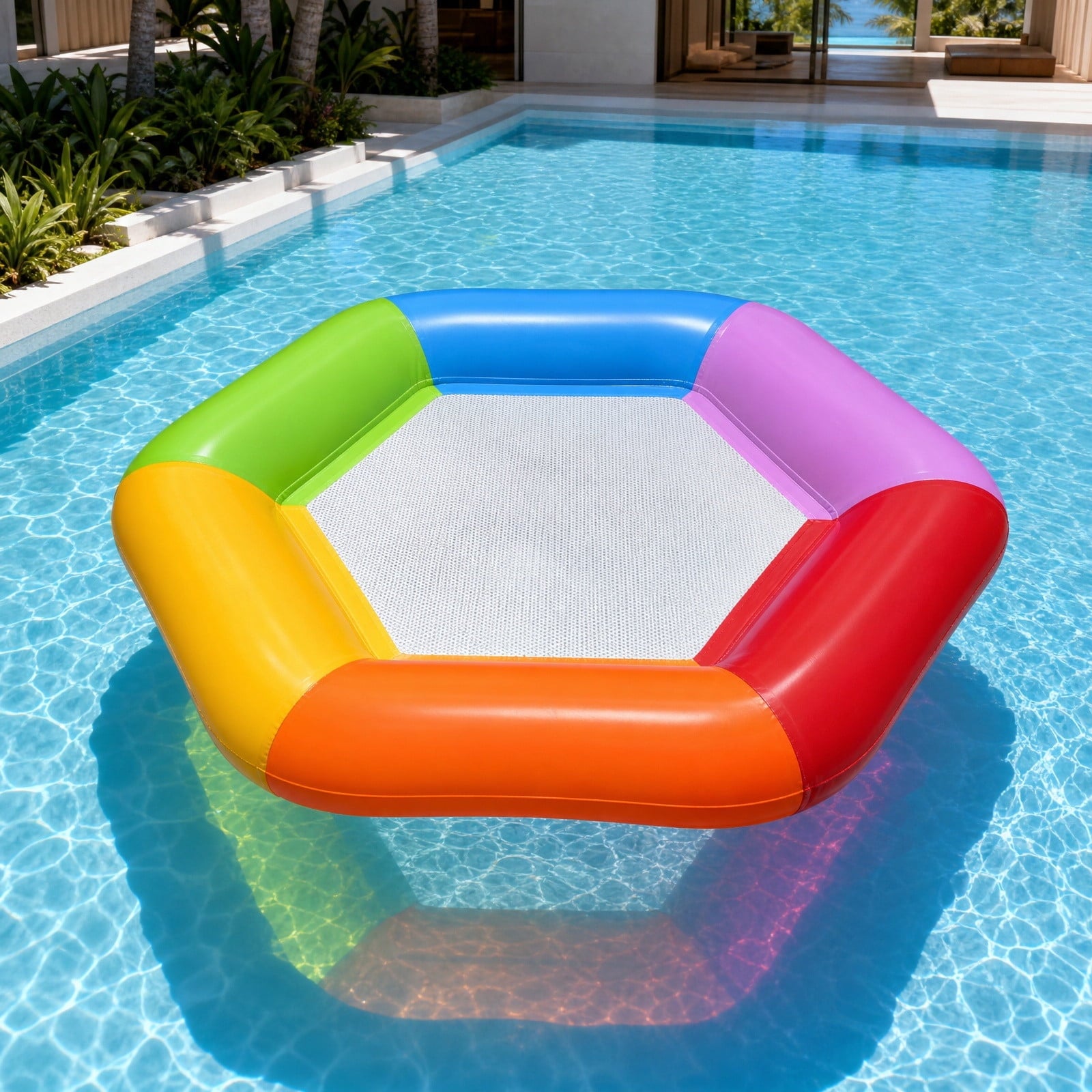 Inflatable Pool Floating Sofa With Headrest, Large Water Lounger For Adults Teens/Youth, Summer Beach Pool Party