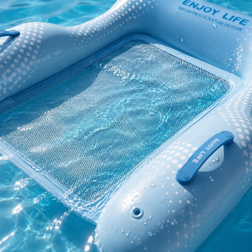 Inflatable Pool Floating Sofa With Headrest, Large Water Lounger For Adults Teens/Youth, Summer Beach Pool Party